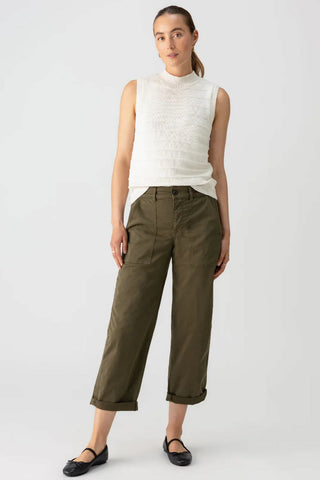 SANCTUARY | Cruiser Chino Semi-High Rise Pant Burnt Olive