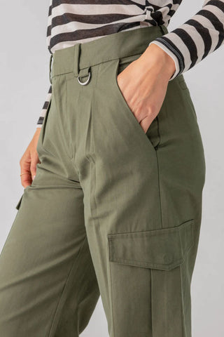 SANCTUARY | Frankie Cargo High Rise Pant in Dark Olive