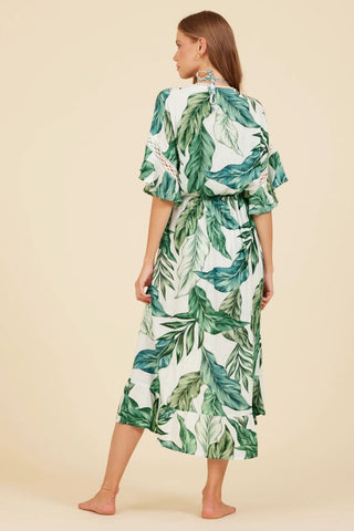 Surf Gypsy | Palm Leaf Long Sleeve Cover-Up