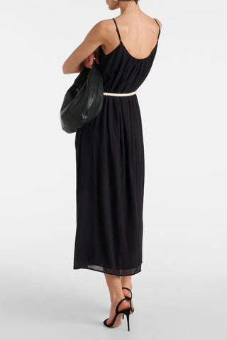 VELVET | Lorelei Cotton Gauze Tie Dress in Black