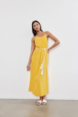 VELVET | Lorelei Cotton Gauze Tie Dress in Solar