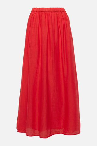 VELVET | Mariela Silk Cotton Voile Skirt in Vixen