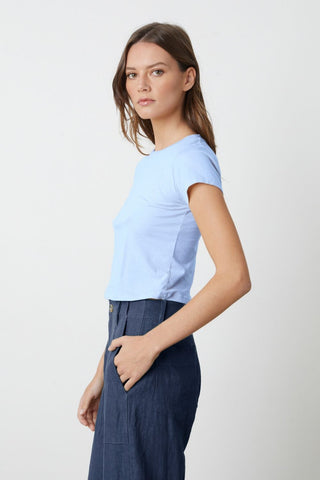 VELVET | Nina Gauzy Whisper Tee in Chill