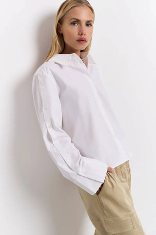 YAYA | Blouse with Button Detail in White