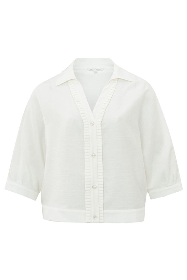 YAYA | Dolman Sleeved Button-up in Off White