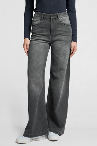 YAYA | Extra Wide Leg Jeans in Medium Grey