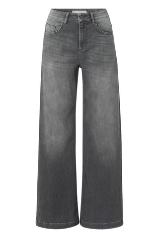 YAYA | Extra Wide Leg Jeans in Medium Grey