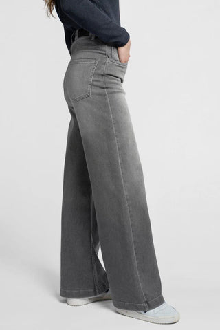 YAYA | Extra Wide Leg Jeans in Medium Grey