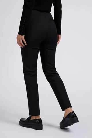 YAYA | High Waist Straight Leg Trousers in Black