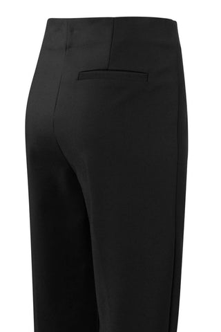 YAYA | High Waist Straight Leg Trousers in Black