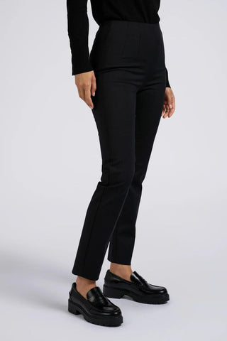 YAYA | High Waist Straight Leg Trousers in Black