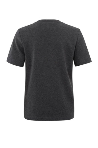 YAYA | Round Neck T-Shirt in Anthracite