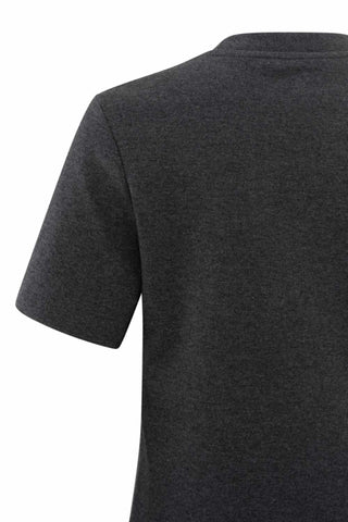 YAYA | Round Neck T-Shirt in Anthracite