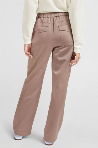 YAYA | Satin Wide Leg Cargo Pants in Dusty Pink