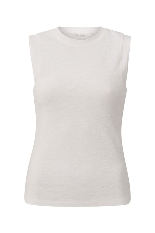 YAYA | Structured Tank Top in Off White