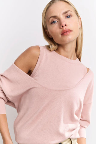 YAYA | Sweater + Tank Set in Dusty Pink