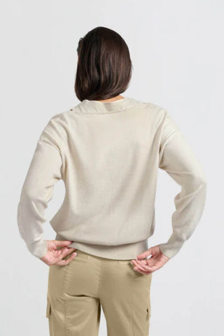 YAYA | Sweater + Tank Set in Light Beige Melange