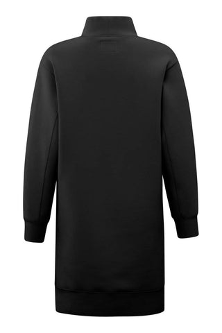 YAYA | Sweatshirt Dress with Collar in Antracite