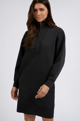 YAYA | Sweatshirt Dress with Collar in Antracite