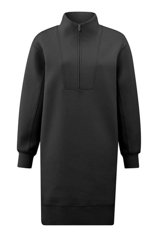 YAYA | Sweatshirt Dress with Collar in Antracite