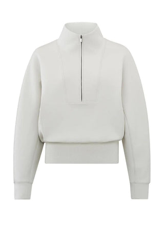 YAYA | Sweatshirt with Zip Collar in Moonstruck Grey