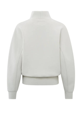 YAYA | Sweatshirt with Zip Collar in Moonstruck Grey