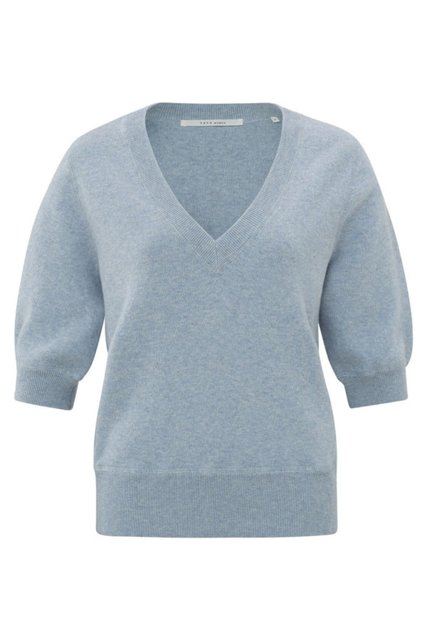 YAYA | V-Neck Sweater in Xenon Blue